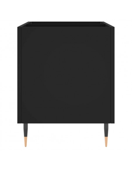 Mobile Porta Dischi Nero 74,5x38x48 cm in Legno Multistrato