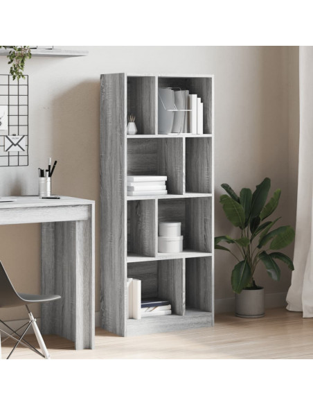 Libreria Grigio Sonoma 57x28,5x141 cm in Legno Multistrato