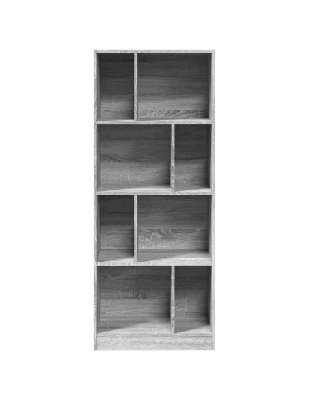 Libreria Grigio Sonoma 57x28,5x141 cm in Legno Multistrato