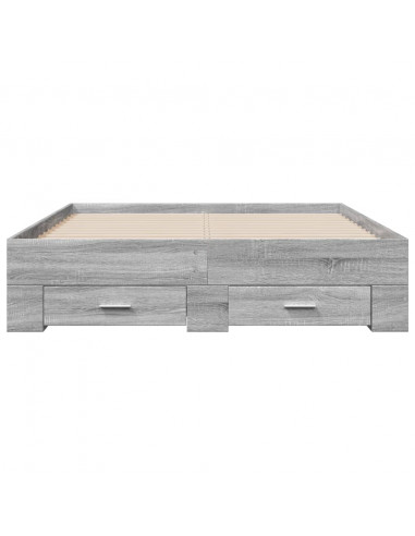 Giroletto Cassetti Grigio Sonoma 135x190 cm Legno Multistrato