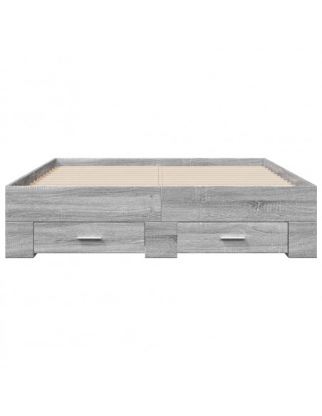 Giroletto Cassetti Grigio Sonoma 135x190 cm Legno Multistrato