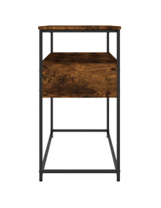 Tavolino Consolle Rovere Fumo 100x40x75 cm in Legno Multistrato 2