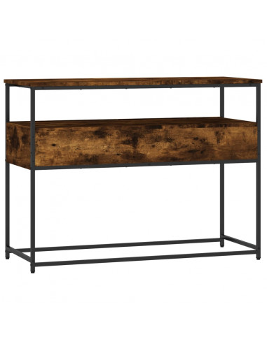 Tavolino Consolle Rovere Fumo 100x40x75 cm in Legno Multistrato