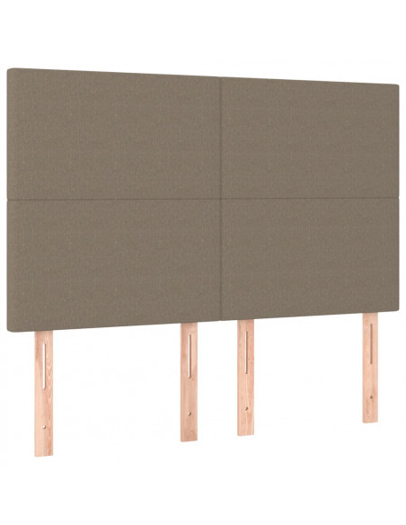 Giroletto a Molle con Materasso Tortora 140x200 cm in Tessuto