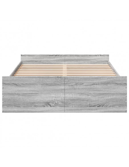 Giroletto Cassetti Grigio Sonoma 120x200 cm Legno Multistrato