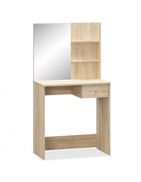 Toeletta in Legno Multistrato 75x40x141 cm Rovere