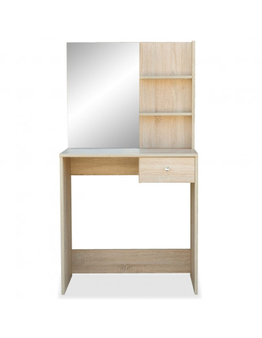 Toeletta in Legno Multistrato 75x40x141 cm Rovere