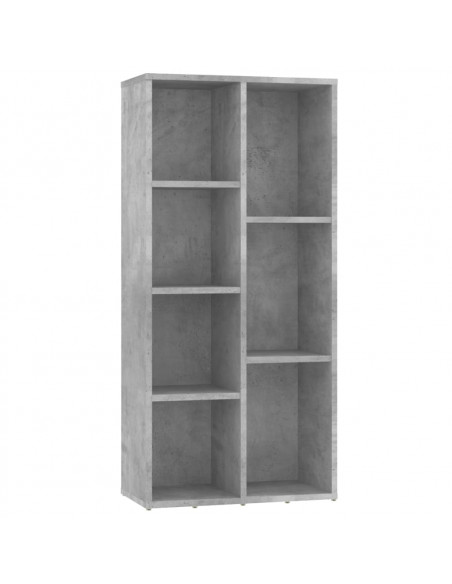 Libreria Grigio Cemento 50x25x106 cm in Legno Multistrato