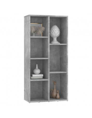 Libreria Grigio Cemento 50x25x106 cm in Legno Multistrato