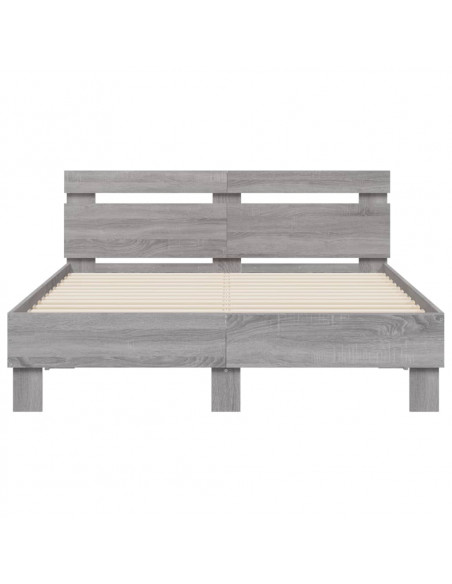 Giroletto Testiera Grigio Sonoma 120x190 cm Legno Multistrato
