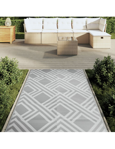 Tappeto da Esterni Grigio 120x180 cm in PP