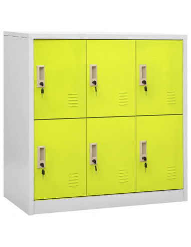 Armadietti Chiavi 5pz Grigio Chiaro Verde 90x45x92,5cm Acciaio