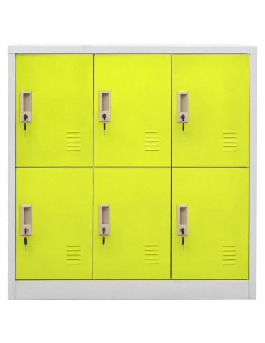 Armadietti Chiavi 5pz Grigio Chiaro Verde 90x45x92,5cm Acciaio