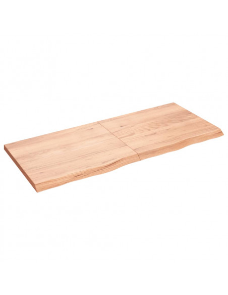 Piano Bagno Marrone 140x60x(2-4) cm Legno Massello Trattato
