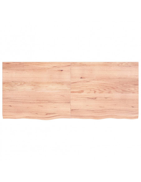Piano Bagno Marrone 140x60x(2-4) cm Legno Massello Trattato