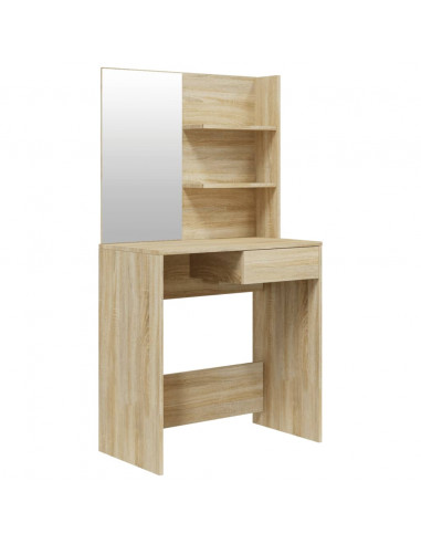 Toeletta con Specchio Rovere Sonoma 74,5x40x141 cm