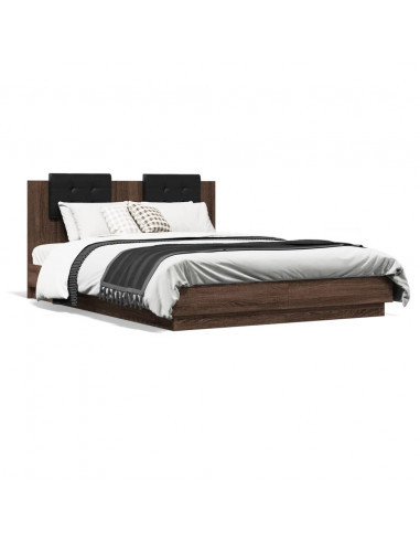 Giroletto Testiera Rovere Marrone 120x200 cm Legno Multistrato