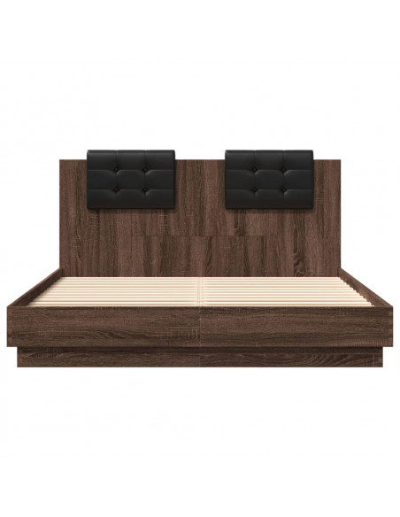 Giroletto Testiera Rovere Marrone 120x200 cm Legno Multistrato