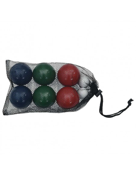 Set Bocce 8 pz con Custodia Trasporto in Legno Massello di Pino