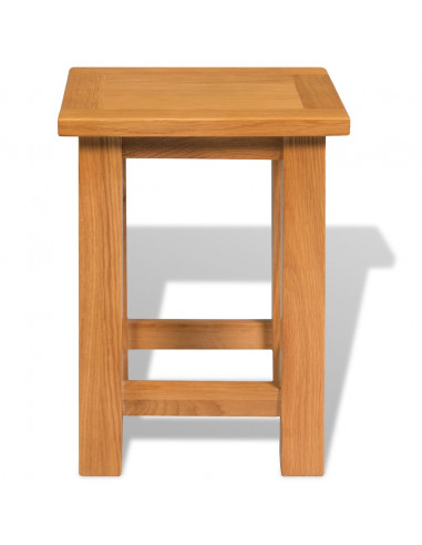 Tavolini da Salotto 2 pz 27x24x37 cm Legno Massello di Rovere