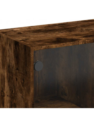 Credenza Rovere Fumo 102x37x75,5 cm in Legno Multistrato