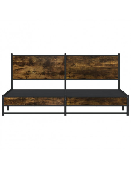 Giroletto senza Materaso in Metallo Rovere Fumo 180x200 cm