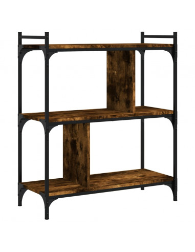 Libreria Rovere Fumo 3 Ripiani 76x32x88 cm Legno Multistrato