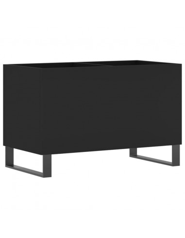 Mobile Porta Dischi Nero 74,5x38x48 cm in Legno Multistrato