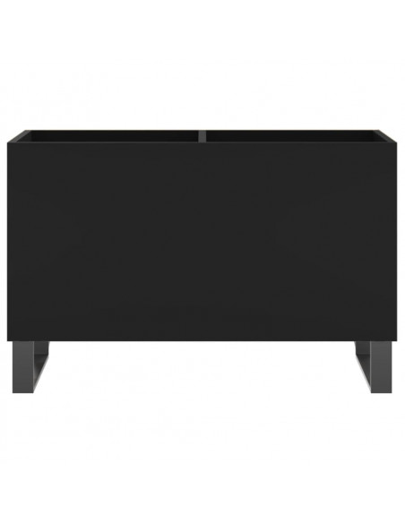 Mobile Porta Dischi Nero 74,5x38x48 cm in Legno Multistrato