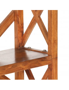 Libreria 60x30x160 cm Legno Massello Acacia Finitura Miele 2