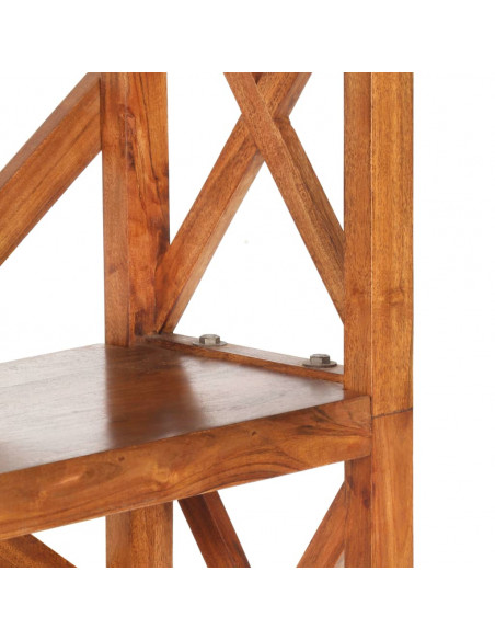 Libreria 60x30x160 cm Legno Massello Acacia Finitura Miele