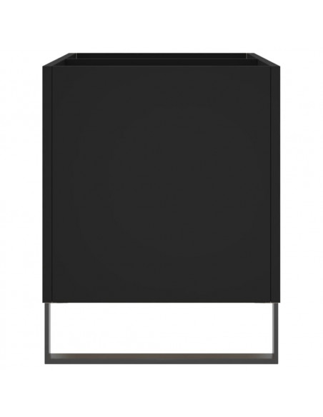 Mobile Porta Dischi Nero 74,5x38x48 cm in Legno Multistrato