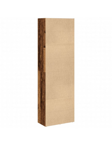 Libreria Legno Antico 60x30x189 cm in Legno Multistrato