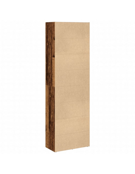 Libreria Legno Antico 60x30x189 cm in Legno Multistrato