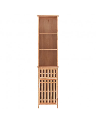 Armadietto da Bagno 42x29x182 cm in Legno Massello di Noce