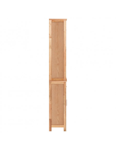 Armadietto da Bagno 42x29x182 cm in Legno Massello di Noce