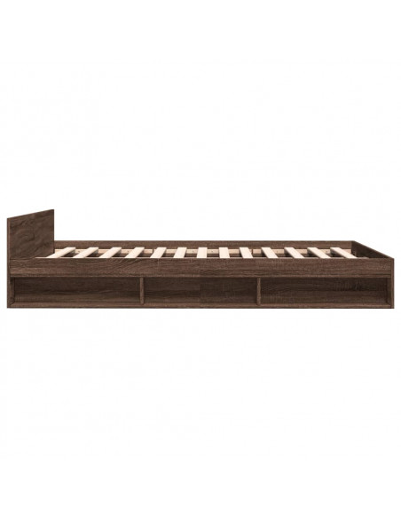 Giroletto Cassetti Rovere Marrone 150x200 cm Legno Multistrato