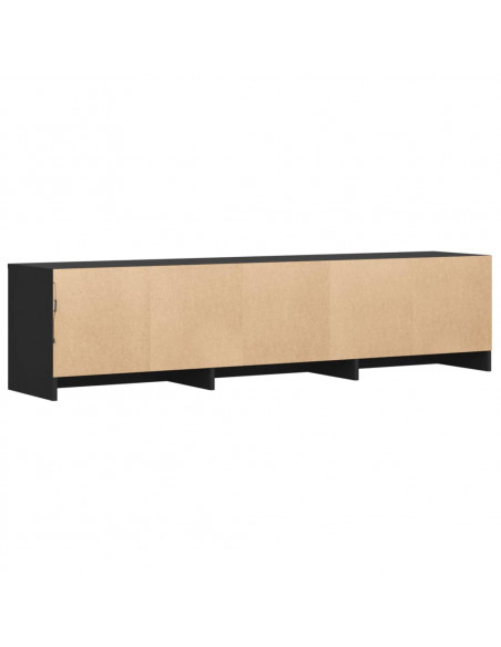 Mobile Porta TV con LED Nero 165x34x40 cm in Truciolato