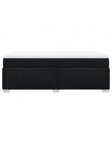 Giroletto a Molle con Materasso Nero 80x200 cm inTessuto