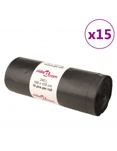Sacchetti per Cestini 150 pz Neri 240 L 2