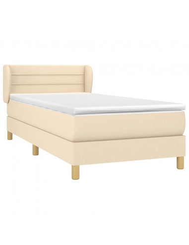 Giroletto a Molle con Materasso Crema 80x200 cm inTessuto