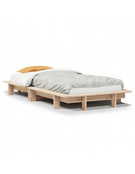 Letto senza Materasso 90x200 cm in Legno Massello di Pino