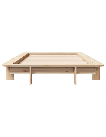 Letto senza Materasso 90x200 cm in Legno Massello di Pino