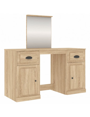 Toeletta con Specchio Rovere Sonoma 130x50x132,5 cm