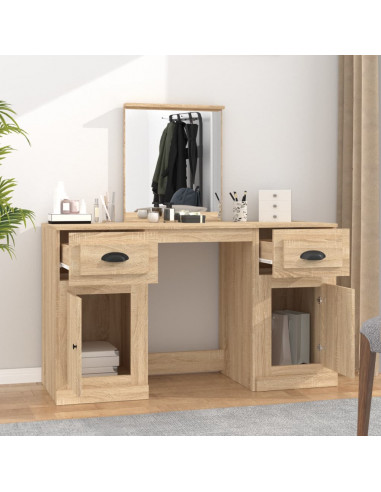 Toeletta con Specchio Rovere Sonoma 130x50x132,5 cm