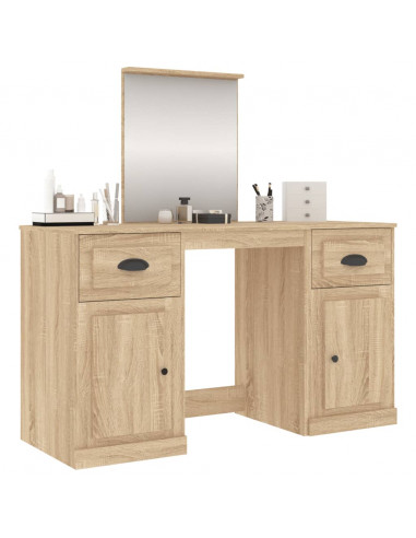 Toeletta con Specchio Rovere Sonoma 130x50x132,5 cm