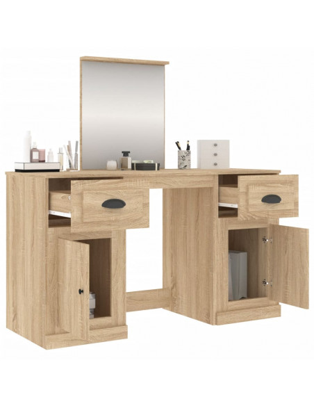Toeletta con Specchio Rovere Sonoma 130x50x132,5 cm