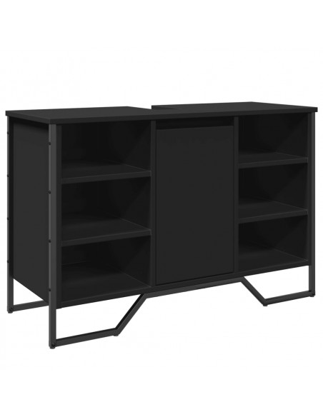 Mobile Lavabo Bagno Nero 91x35x60 cm in Truciolato