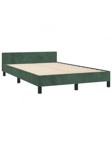 Giroletto con Testiera Verde Scuro 120x190 cm in Velluto