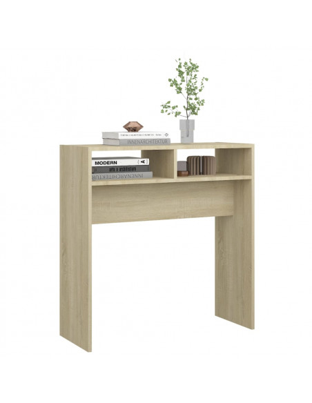 Tavolino Consolle Rovere Sonoma 78x30x80cm in Legno Multistrato